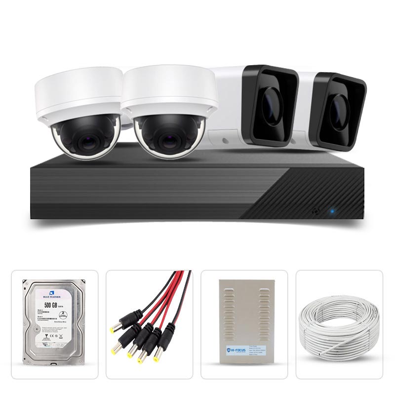 Picture of TP LINK 3 mp IP Cameras Combo (3 outdoor  CCTV Cameras) (Colour View With Mic) 👨🏻‍🔧 With CCTV Installation + 4 CH NVR + 1 TB HDD + Accessories + POE SWITCH + 90 mtr cable